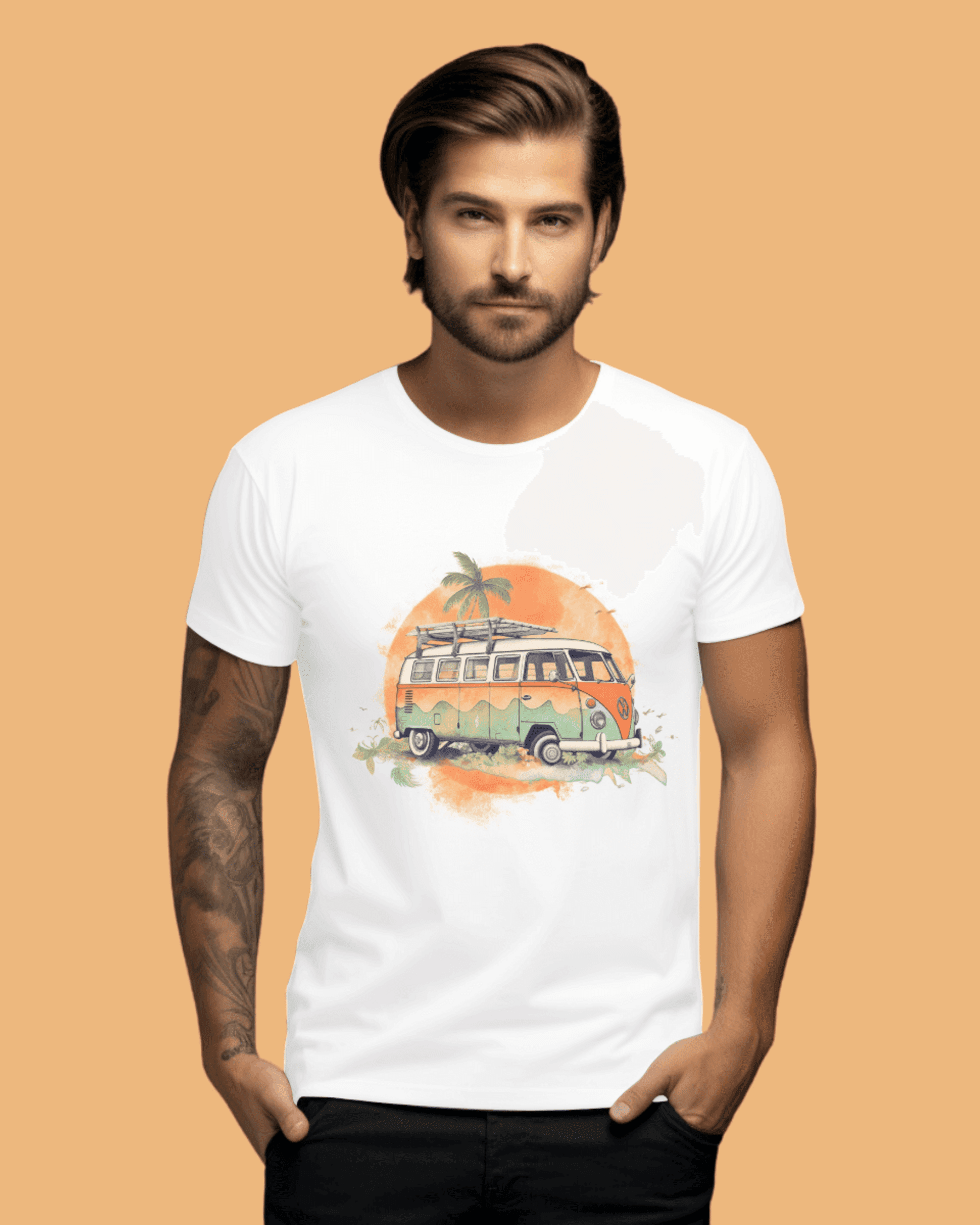 Camiseta manga corta unisex "Caravana vintage 1" - 2