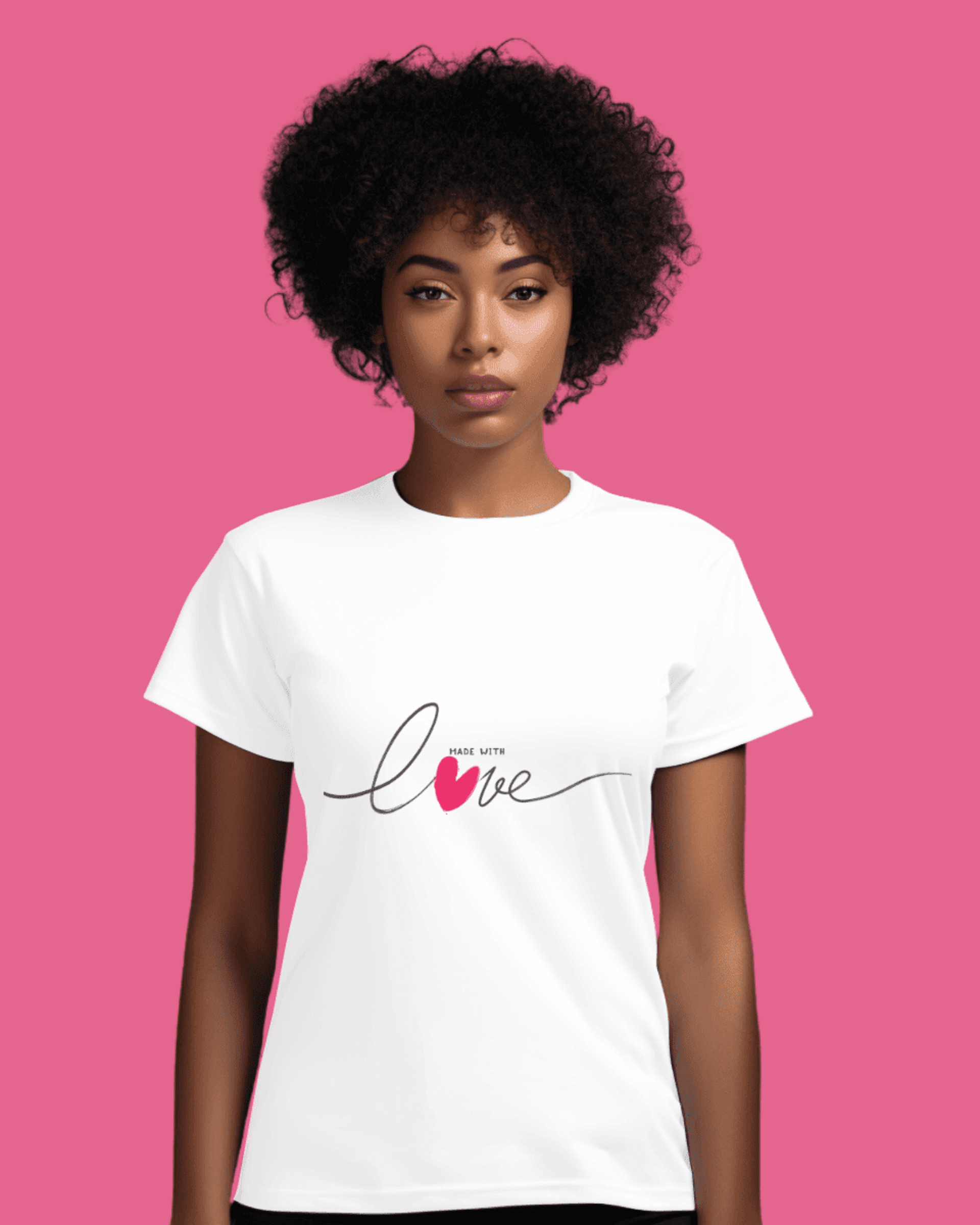 Camiseta manga corta unisex "Made with love" - 2
