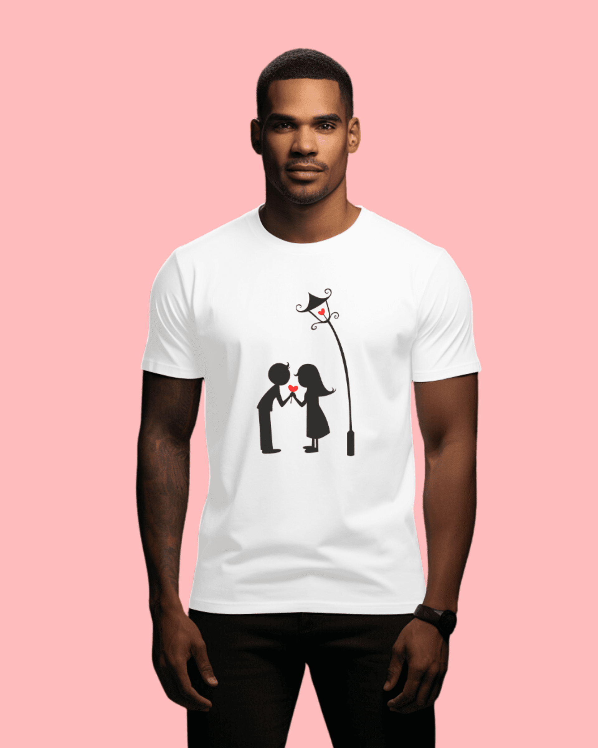 Camiseta manga corta unisex "Parejita y farola" - 2